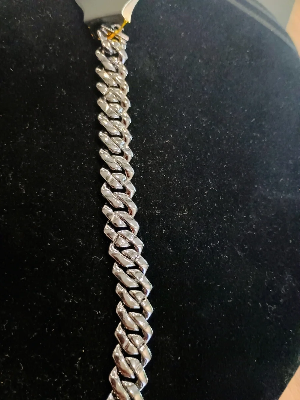 Black Pave Cuban Link Bracelet - Unbranded